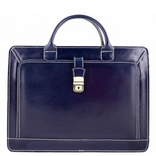 Шкіряний портфель BC802-darkblue темно-синій