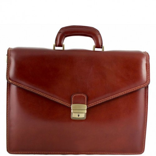 Кожаный портфель Bottega Carele BC803-brown коричневый