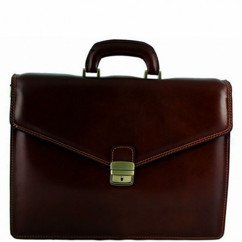 Шкіряний портфель BC803-darkbrown темно-коричневий