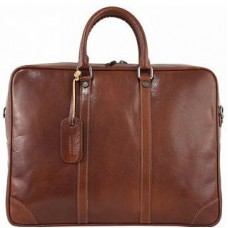 Шкіряний жіночий портфель BC805 коричневий