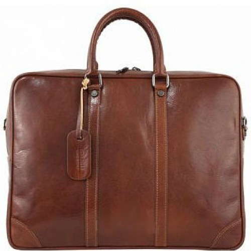 Шкіряний жіночий портфель BC805 коричневий