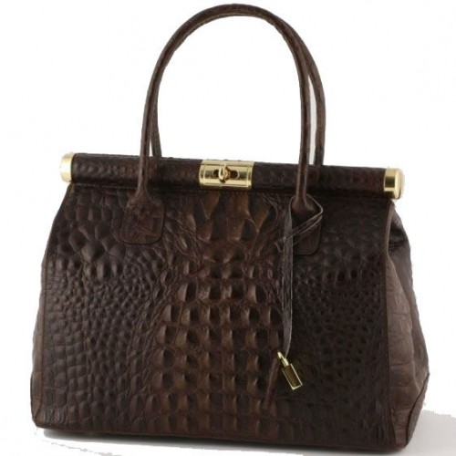 Кожаная женская сумка Bottega Carele BC901-brown коричневая