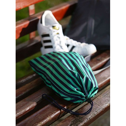 Мішечок для взуття Alba Soboni 183833 синя/зелена смуга