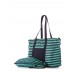 Мішечок для взуття Alba Soboni 183833 синя/зелена смуга
