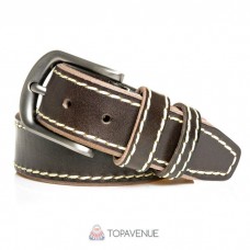 Шкіряний ремінь під джинси AMO ACCESSORI AMOA-04-40brown коричневий