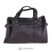 Шкіряна дорожня сумка AMO ACCESSORI AMO7832-1black чорна
