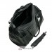 Шкіряна дорожня сумка AMO ACCESSORI AMO7832-1black чорна