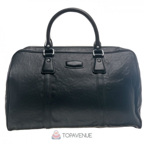 Шкіряна дорожня сумка AMO ACCESSORI AMO9950black чорна