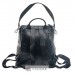 Женский кожаный рюкзак AMO ACCESSORI AMO1050black черный