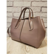 Сумка женская "ФОРТА" натуральная кожа серо-сиреневая