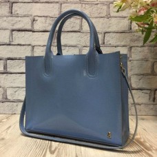 Сумка жіноча "СОЛО" натуральна шкіра блакитна