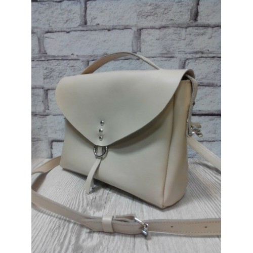 Сумка жіноча "Дороті" натуральна шкіра слонова кістка