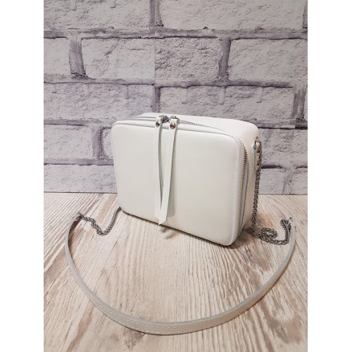 Сумка женская ANKO КВАДРО натуральная кожа белая матовая