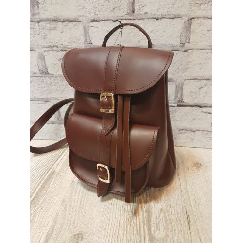 Рюкзак жіночий ANKO ВОЯЖ натуральна шкіра коньячна матова