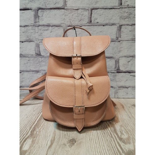 Рюкзак жіночий ANKO ВОЯЖ натуральна шкіра рожевий флотар