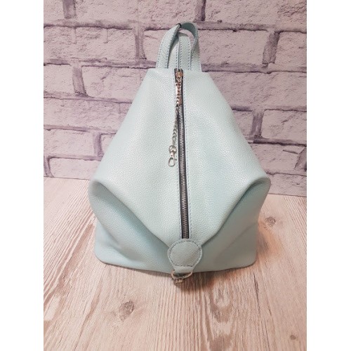 Рюкзак жіночий ANKO Паріс натуральна шкіра блакитний флотар