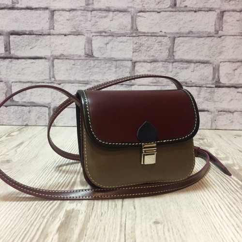 Сумка ANKO колібрі бургунді / сірий / капучіно