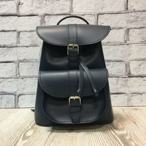Рюкзак жіночий "ВОЯЖ" натуральна шкіра чорний матовий