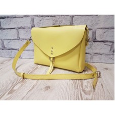 Сумка жіноча "Дороті" натуральна шкіра жовта матова
