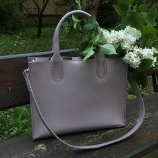 Сумка женская "СОЛО" натуральная кожа серо-сиреневая