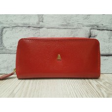 Кожаное портмоне Anko красное под рептилию
