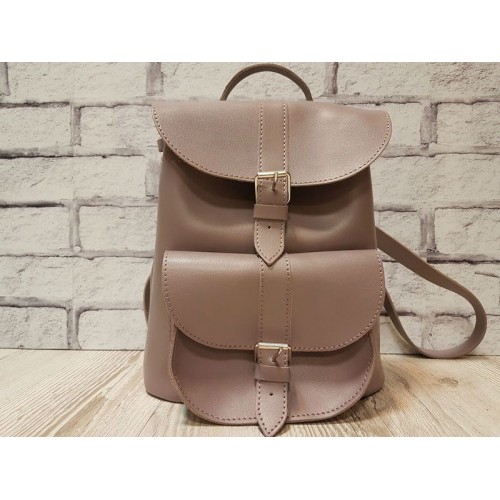 Рюкзак жіночий "ВОЯЖ" натуральна шкіра сіро-бузковий