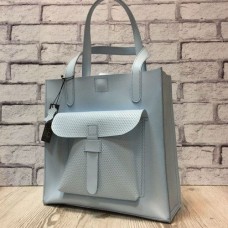 Сумка жіноча "ГАРДА" натуральна шкіра блакитна