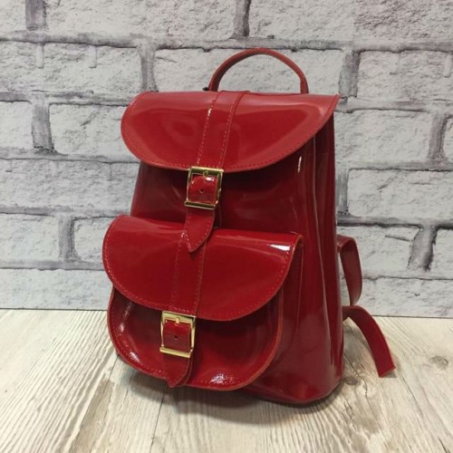 Рюкзак жіночий "ВОЯЖ" натуральна шкіра червоний