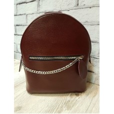 Рюкзак "Шайн +" шкіряний бургунді з рептилією