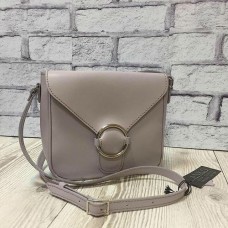 Сумка женская "Дельта" натуральная кожа серая