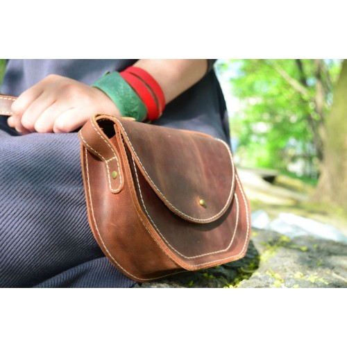 Женская кожаная сумка 867065 коньяк