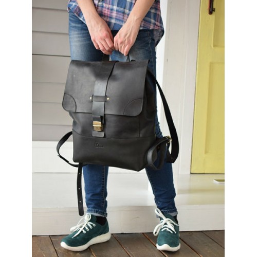 Рюкзак з клапаном Sampo Black 895076 чорний