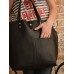Сумка Babak Tote Black 857076 кожаная чёрная