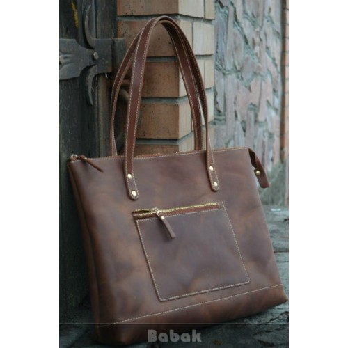 Жіноча шкіряна сумка Lady Boss 860265 коричнева