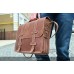 Кожаный портфель 869065 коньяк