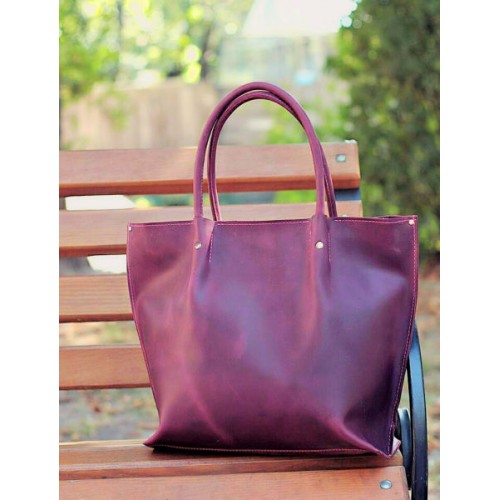 Женская кожаная сумка Shopper Marsala 894066 бордо