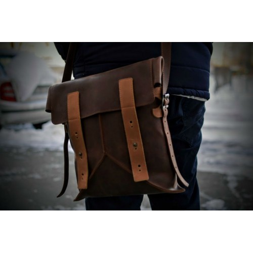 Мужская кожаная сумка 862051/65 коричневая