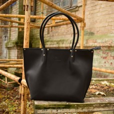 Жіноча шкіряна сумка Shopper Black 894076 чорна
