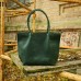 Жіноча шкіряна сумка Shopper Green 894077 зелена