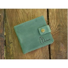 Кожаное портмоне 116077 зеленое