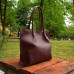 Шкіряна сумка Shopper Bordo-shine 894013 бордо