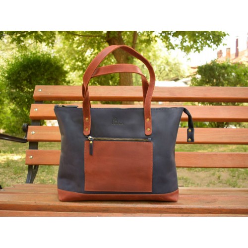 Жіноча шкіряна сумка Lady Boss 860062/65 синя