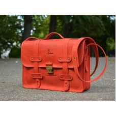 Шкіряний портфель Folio Red 863078+ червоний