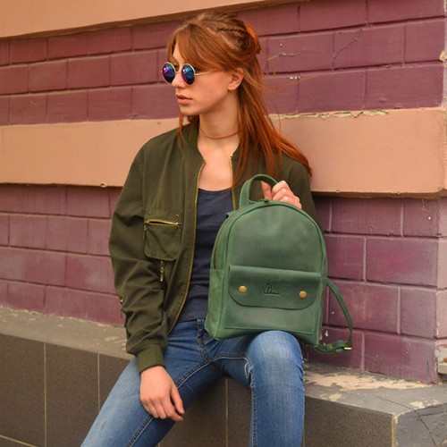 Шкіряний рюкзак Terra Green 873077 зелений