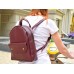Шкіряний рюкзак Terra Bordo-shine 873013 бордовий
