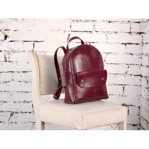 Рюкзак шкіряний BABAK Terra Bord 873094 бордовий