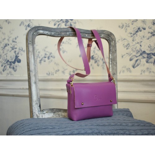 Сумка шкіряна BABAK Kolibri 877096 пурпурова