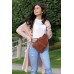 Сумка-рюкзак кожаная BABAK Sling-Bag Cognac 924065 коньяк
