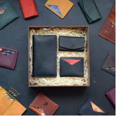 Набор кожаных аксессуаров BABAK Avila черный