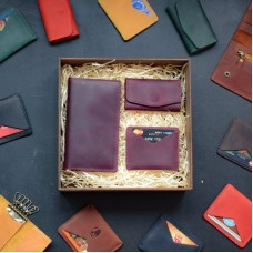 Набір шкіряних аксесуарів BABAK Avila марсала